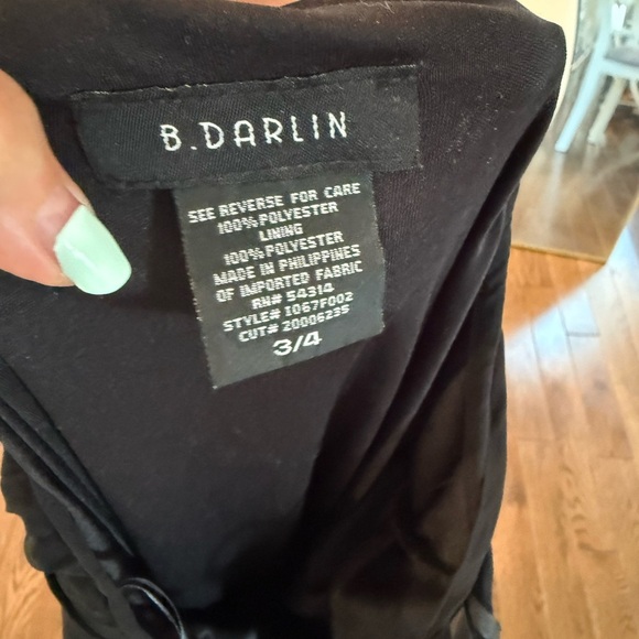 B Darlin Black Pleated Dress - Picture 4 of 7